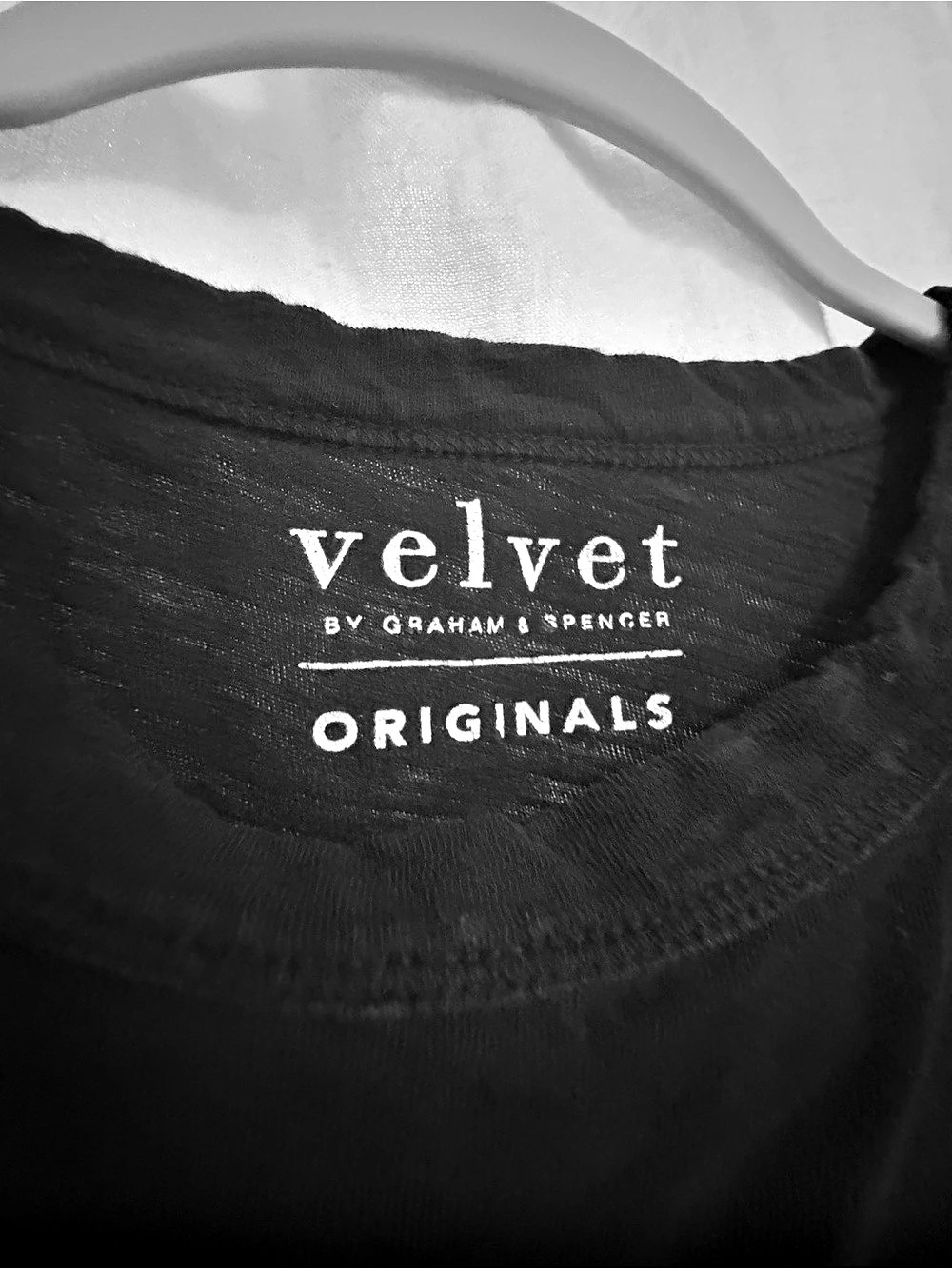 Velvet by Graham & Spencer Cotton Slub T-Shirt Dress Black Mini Medium